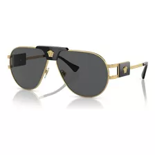 Oculos Aviador Solar Versace Ve2252 1002/87 63mm- Original