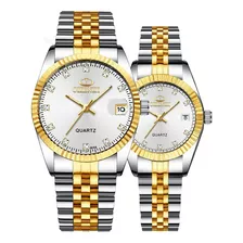 Relógio De Quartzo Chenxi Luxury Diamond Couple 2