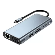 Adaptador Hub 4k 11 En 1 Usb-c Multipuertos Byl-2110 