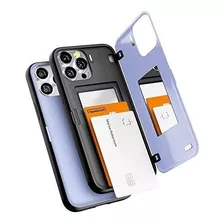 Funda Compatible Con iPhone 13 Pro Max Tarjero Rigido Lila