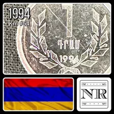 Armenia - 1 Dram - Año 1994 - Km #54 - Escudo :