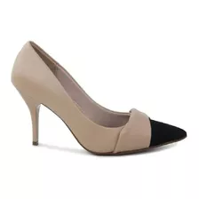 Zapato Beira Rio Stiletto Beige Taco 7cm Vizzano