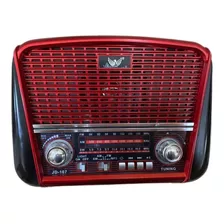 Radio Retro Bluetooth Fm Am Usb Pilha Bivolt J-107