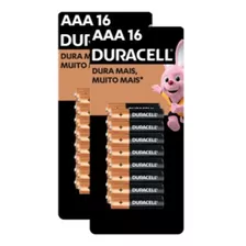 Kit Pilha Alcalina Aaa Com 16 Unidades 2 Cartelas - Duracell