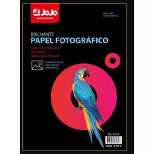 Jojo Paper A4 Fotográfico De 100 Folhas De 180g Branco Jato De Tinta