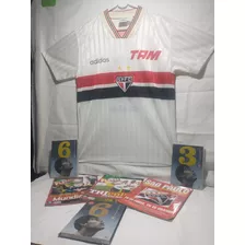 Camisa Antiga Original Do São Paulo + Revistas E Dvds