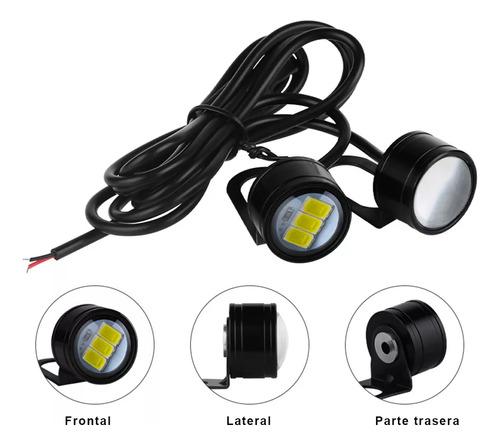 Ojos De guila Estrobo Foco Led Para Moto Carro Niebla 4pcs Foto 5