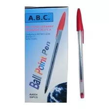 Lapicera Birome Abc Tipo Bic Boligrafo X50 Unidades Colores