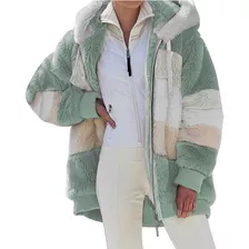 Chaqueta Con Capucha De Felpa De Otoño E Invierno Para Mujer