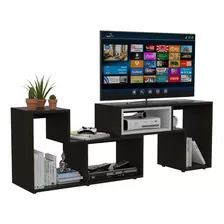 Mueble Rack Extensible Tv40 + Biblioteca Cubo+mesa De Centro