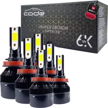 Kit 6 Lâmpadas Ultra Led Super Farol Alto Baixo Milha 6000k