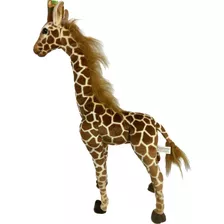 Girafa Pelúcia Em Pé Bicho Selvagem Safari 75 Cm Decoração