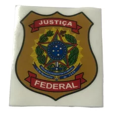Quatro Adesivos Justiça Federal P/ Vidro - Frete Grátis