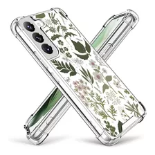 Funda Cutebe Para Samsung Galaxy S22 - Green And White Plant