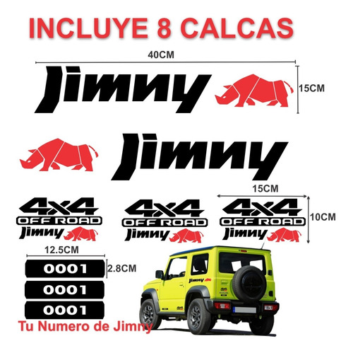 Calca Calcomana Sticker Suzuki Jimny Rinho 4x4 Off Road Foto 3
