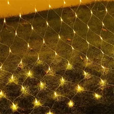 Luces Solares Malla Estrella Luz Calida Navidad 88led Color 