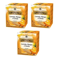 3 Twinings Of London Laranja Manga E Canela 18g - 10 Sacos