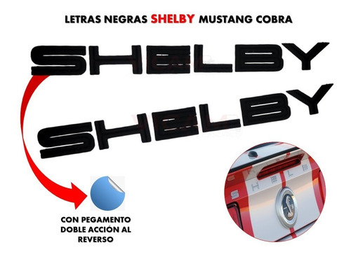 Emblema Negro Para Cajuela Compatible Con Mustang Shelby Foto 2