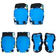 Set De Protección Azul Para Niños Codera Rodillera Muñequera