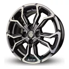 Rodas Renault Sandero Rs Aro 15 4x100 (jogo) + Bicos Cor Preto Com Diamantado