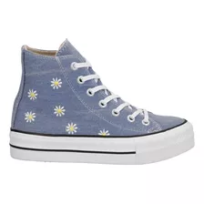 Sneaker Deportivos 499477pr Corte Textil Liso Mujer Flor