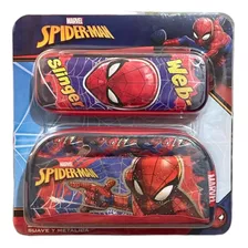 Kit De Lapicera Spiderman Rigida Y Metalica Ruz Original 2pz