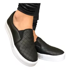 Tenis Feminino Slip On Sapatilha Casual Iate Sem Cardaço