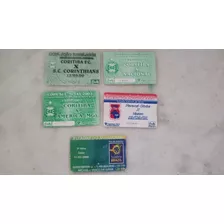 Lote Com 5 Cartões Ingressos Futebol 2000/2001