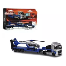 Majorette Escala 1:87 Policia Mercedes Benz Actros 19,5 Cm 