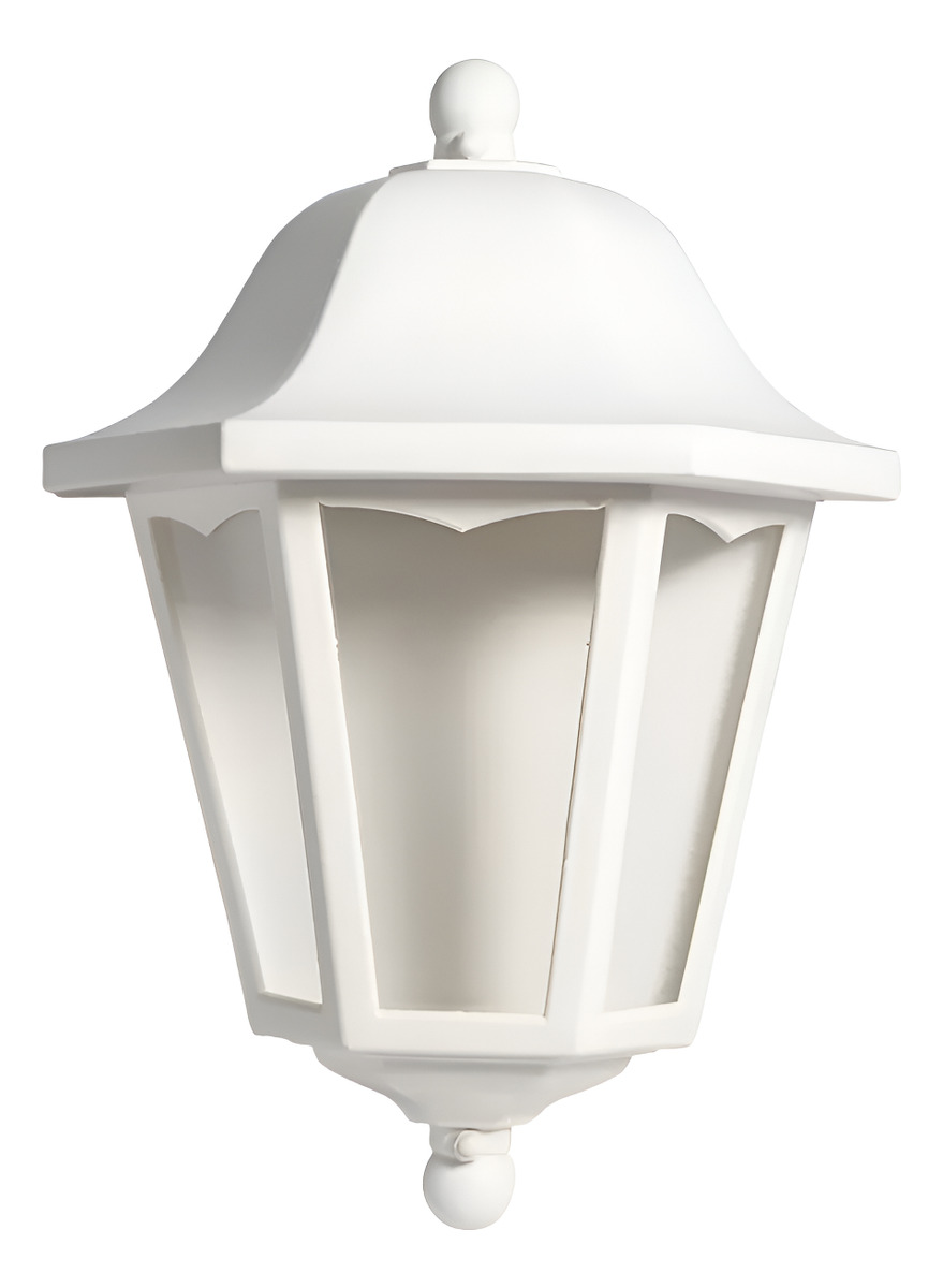 Pack X 2 Faroles Aplique Exterior 3 Caras - E27 Colonial Blanco