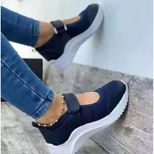 Zapatillas Casuales De Mujer Transpirables Con Plataforma De