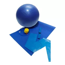 Kit Treino Yoga Pilates Fisioterapia Com Tapete Bola Suiça