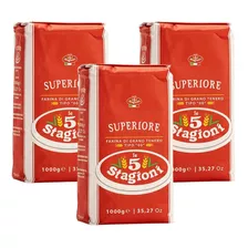 Farinha De Trigo 00 Italiana Superiore Le 5 Stagioni 1kg 3un