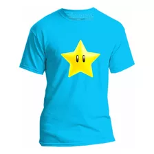 Playera Estrella Mario Bros Videojuegos Game Todas Las Talla