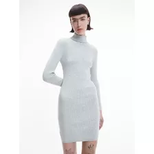 Vestido Roll Neck Gris Mujer Calvin Klein