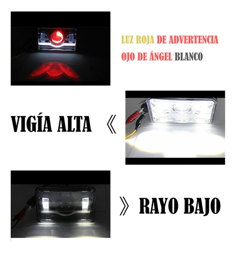 Faros Led Rectangulares Tres Modos Para Mltiples Vehculos Foto 7