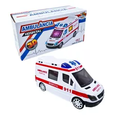 Brinquedo Infantil Carro De Ambulância Com Luzes Som E Luz