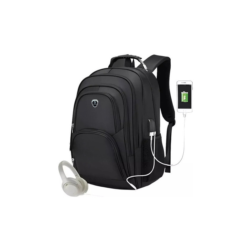 Comprar Mochila Notebook Bolsa Reforçada Resistente Água Usb E Fone -  Armazém Automotivo