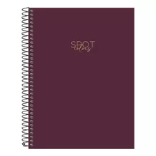 Caderno Universitário Spot Colors Marsala 15 Matérias