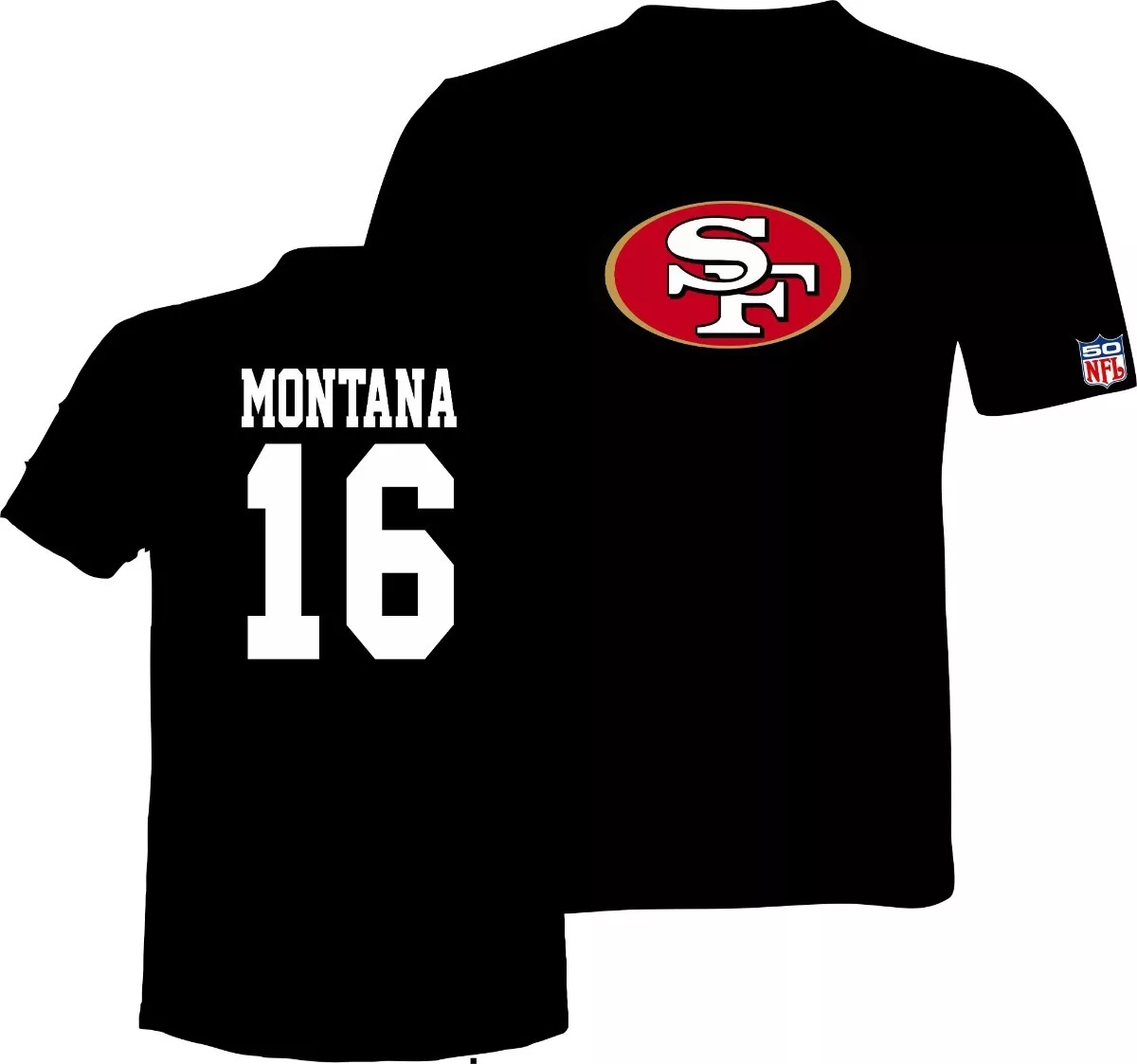 Playera San Francisco. 49ers. Joe Montana Black