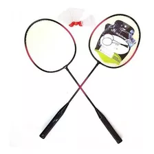 Kit 2 Raquetes Badminton+petecas+bolsa