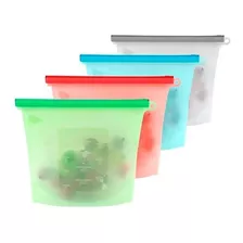 Saco Silicone Armazenar Alimentos Freezer Geladeira 