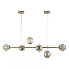 Lustre Pendente Moderno Esfera Bola Dourado Inovartte Inl85