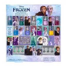 Set De Esmaltes Y Accesorios Para Uñas Disney Frozen 13pzas