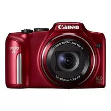 Cámara Digital Canon Sx170 Roja 16 Mpx