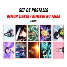 Set De 10 Postales - Demon Slayer / Kimetsu No Yaiba