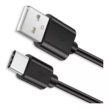 Cabo Carregador Usb X Usb-c Tipo C Preto 1metro Para Celular