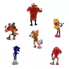 Sonic Mini Figura Acción Charmy, Knuckles , Dr.robotnik