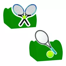 50 Forminhas Para Docinhos + Toppers Raquete De Tenis