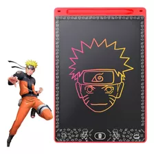 Lousa Mágica Led Naruto Tablet Lcd Infantil Preto + Caneta